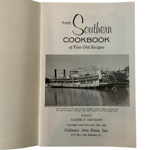 The Southern Cookbook 250 Fine Old Recipes Culinary Arts Press Paperback 1976 - Picture 3 of 9